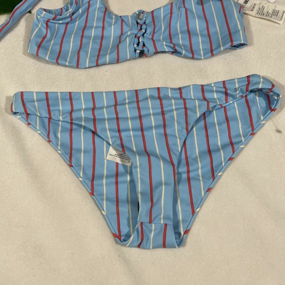 NEW $148 Amuse Society [ Medium ] Lia Bikini Top + Clio Cheeky‎ Bottom Blue - Picture 7 of 12